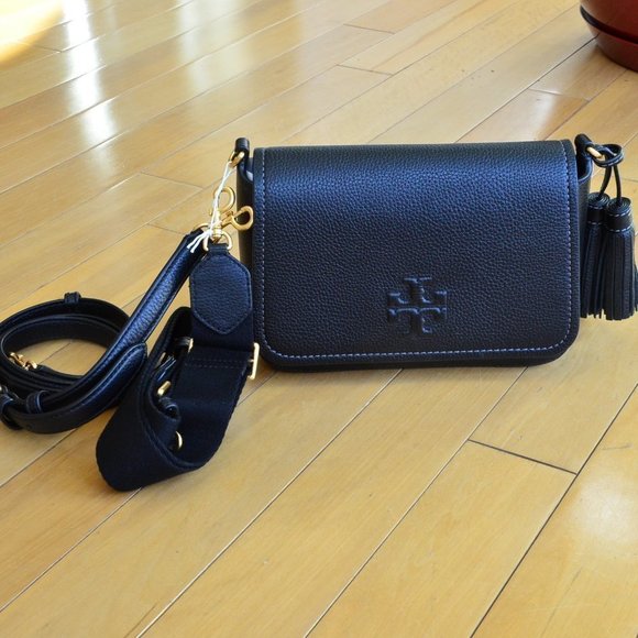 Tory Burch Handbags - Tory Burch THEA FLAP CROSSBODY Black